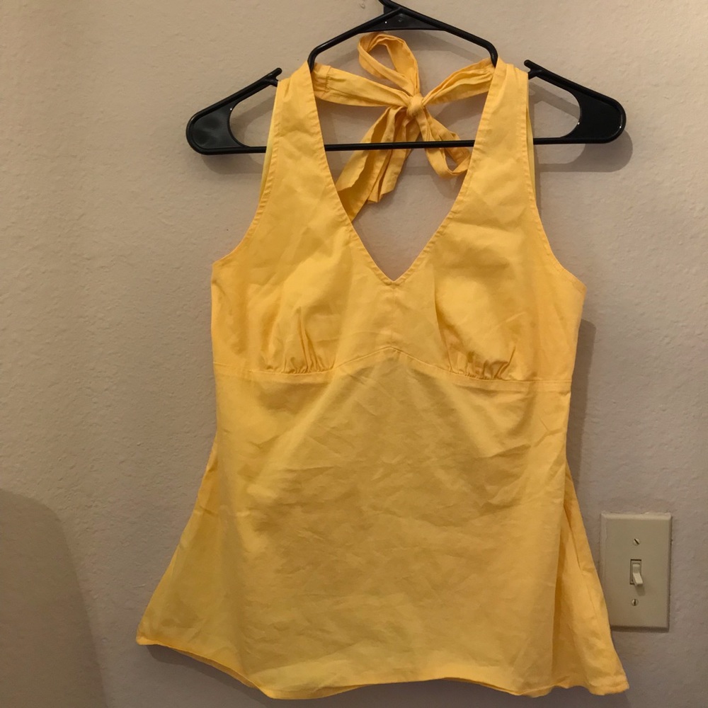 Ann Taylor Loft Yellow Halter Top